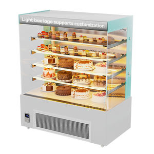 特注商業用カウンタートップ空気冷却ガラスディスプレイキャビネットケーキショーケース冷蔵庫ミニ冷蔵庫ケーキ用 - Product Image 1