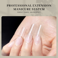 360 Uds./caja Puntas de Uñas Acrílicas de Gel Suave de Alta Calidad, Media Cobertura Cuadrada, Transparentes, Naturales, Diseño Soak Off, Certificación MSDS