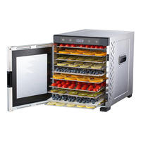 Déshydrateur alimentaire FD-10A à 10 plateaux en acier inoxydable, contrôle numérique, pour fruits, légumes, viande séchée