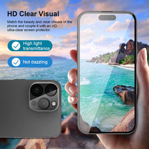 Protection d'écran en verre trempé HD 2.5D transparente personnalisée en gros pour iPhone 16 17 Series, sans bulles, anti-traces de doigts, résistante aux rayures - Product Image 2