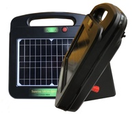 Électrificateur de clôture électrique solaire étanche à batterie, traité thermiquement, pour chevaux - Écologique, garantie 2 ans, certifié RoHS