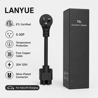 Cable de Extensión para Cargador de Vehículos Eléctricos LANYUE NEMA5-20P, Adaptador para Tesla, Nuevo para Fabricación