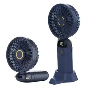 OEM Mini ventilador de mão pequeno para uso doméstico ao ar livre com suporte de telefone ventilador de mão portátil com usb recarregável ventilador de mão com pescoço