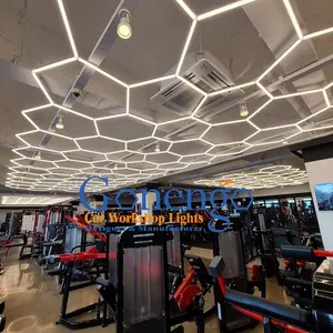 Modern Commercial Industrial Dance Room Office Barber Shop Led Comercial Light Hexagonal Gym Light