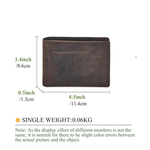 Großhandel Herren Leder Geldbörsen Voll narben Leder Geld klammer Schule Geldbörsen <span class=keywords><strong>Wollet</strong></span> Männer Geldbörse - Product Image 3