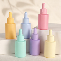 Flacon de distribution en verre miniature de luxe personnalisé de 30 ml, cylindre coloré, huile essentielle et parfum, flacon diffuseur de voyage