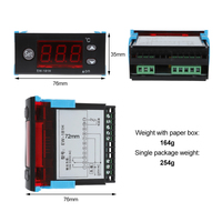 Controlador de Temperatura Digital EW-181H, Termostato de Calefacción y Refrigeración, Salida de Relé de 10A con Sensor de Sonda NTC, Montaje en Panel