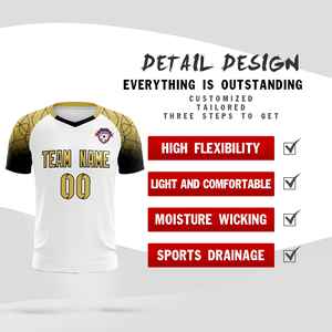 ชุดฝึกซ้อมฟุตบอลสีขาวแบบคลาสสิกสำหรับผู้ใหญ่/เด็ก - Product Image 5