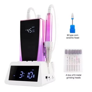 Taladro Eléctrico Inalámbrico de Alta Velocidad 45000 RPM, 85W, Sin Escobillas, Lima Eléctrica para Uñas, Herramienta de Manicura con Reloj - Product Image 1