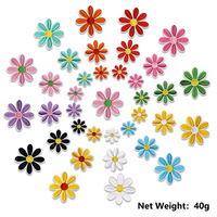 Vente flash : Patchs brodés colorés en trois tailles, motifs floraux mignons à appliquer au fer pour bijoux, vêtements, chapeaux, décoration