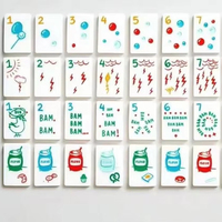 Ubin Mahjong Mewah Amerika Gaya Garis Cheeky 160 Buah Ramah Lingkungan Tahan Lama Desain Titik Gelembung Retak Kilat BAM Flour