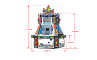 Machine de poussoir de pièce de monnaie à revenu élevé bon marché pour 1 joueur Machine de jeu de poussoir de quart de pièce de monnaie Trou de bonus