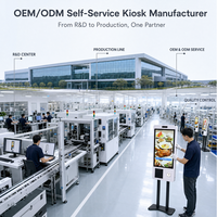 Kiosque d'inscription en libre-service mural OEM d'usine en gros avec lecteur de carte SDK et écran tactile pour terminal de gestion des files d'attente
