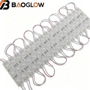 โมดูลไฟ LED SMD 2835 DC12v IP65 3 หลอด 1.5W แสงสีขาวเย็น แดง ชมพู  พร้อมขายึดทองแดง แผ่นรองอะลูมิเนียม สำหรับป้ายไฟ - Product Image 2