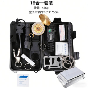 Kit d'équipement de survie en plein air, ensemble d'outils multifonctionnels, lame de 10 pouces, fournitures d'urgence légères pour les premiers secours en milieu sauvage - Product Image 2