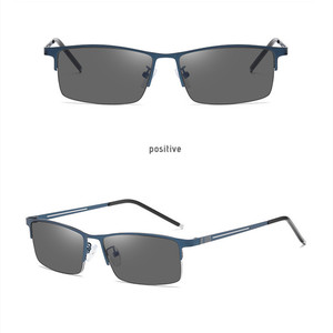 GWTNN OEM montures des lunet Monture ultra-légère Monture de lunettes demi-monture grise photochromique Montures de lunettes en métal - Product Image 4