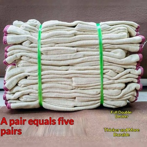 Gants de machinerie ferroviaire en toile composite double sergé, extra épais, durables, en coton, résistants à l'usure et à l'huile, vente en gros - Product Image 6