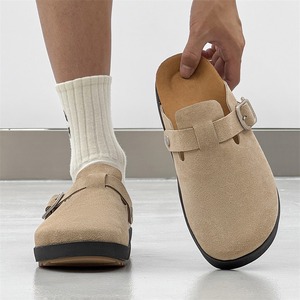 Baotou Outer Wear Soft-Tread Anti-Slip Half-Boot Thick Bottom One-Piece Flat Bottom Shoes Couple <b>Sandals</b> - Product Image 4