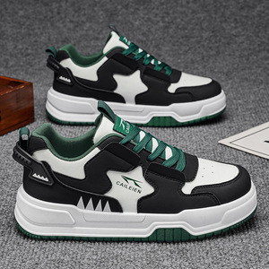 Men's Shoes 2025 New Breathable Leather Skateboarding Shoes Thick Sole Sports Breathable Casual Shoes Youth Walking Style Shoes - Product Image 4