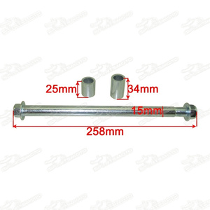 Eje de rueda delantera perforado de 15mm y 245mm para Chinese Pit Mini Super Motard Dirt Bike <span class=keywords><strong>Minigp</strong></span> - Product Image 2
