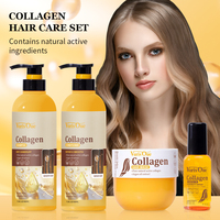 Ensemble de soins capillaires à l'huile d'argan biologique, kératine et collagène, sans sulfate, nourrissant, antipelliculaire, OEM