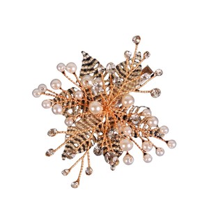 Novedad Transfronteriza: Tocado de Novia Hecho a Mano con Pedrería y Perlas, Horquilla con Flores y Hojas de Cuentas, Accesorios de Joyería <span class=keywords><strong>para</strong></span> Vestidos de Novia - Product Image 5