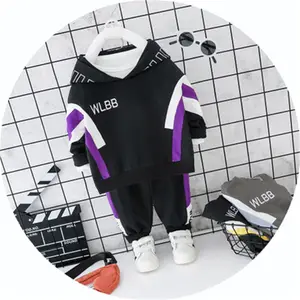 Custom Ripped Toddler Kids Shirt And Boys Track Pants Japanese Cotton Wind Breaker Korean Cotton Hoodie Coat Baba Suit