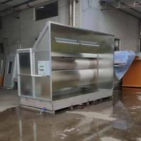 Cabine de pulvérisation de rideau d'eau à double couche de 3 mètres personnalisée en usine et armoire de filtre à rideau d'eau à double couche
