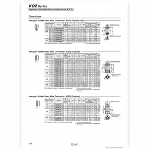 นิวเมติกส์แบบสัมผัสเดียว KQ2S06-01NS ชิ้นส่วนนิวเมติก SMC - Product Image 1