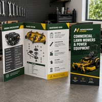 Brochure tri-pli en papier kraft écologique, recyclable, dépliant plié en 6 panneaux pour menu d'entreprise