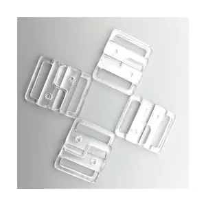Accessorio per biancheria intima in plastica trasparente nera bianca clip per reggiseno per Bikini da cucire fibbia regolabile con cinturino