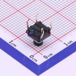 B3F-1060 Tactile Switch Through hole Component (THT)-4P,6x6mm Switch Single Pole Single Throw Round Button 98gf Through Hole - Product Image 2