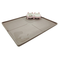 Tapis pour animaux de compagnie en PVC imperméable et écologique, noir, 60 cm, pour chats et chiens, antidérapant, accepte le logo personnalisé
