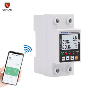 TUYA WiFi 63A Medidor inteligente <span class=keywords><strong>Protector</strong></span> de energía Disyuntor controlado Interruptor de relé de voltaje de fuga a tierra Artículos eléctricos para el hogar - Product Image 1
