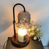 Diffuseur d'aromathérapie à cire fondante, veilleuse, lampe chauffe-bougie d'ambiance sans flamme pour chambre à coucher, lampe de table transfrontalière