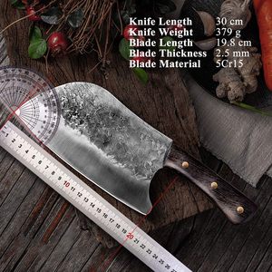 High Carbon Steel Full Tang Küchenmesser Serbischer Chef Cleaver für Fleisch und Gemüse Sharp Butcher Knife - Product Image 5