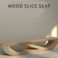 Banc d'attente public contemporain en bois massif, personnalisable, facile à nettoyer, de forme rectangulaire, pour hôtel, salle de sport, parc, centre commercial, aéroport
