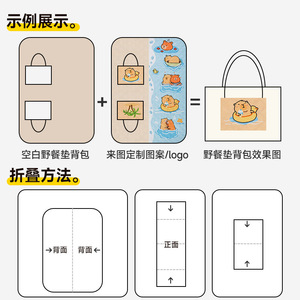 Yisidan-Esterilla de picnic rectangular de tela Oxford, a prueba de humedad, para acampar al aire libre, con temática de dibujos animados, ligera y portátil - Product Image 5