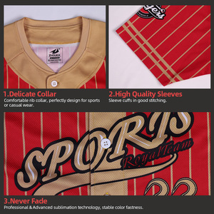 New sale 2020 ベスボールユニフォーム sweat-absorbent quick-drying excellent sublimation print male sports wear design - Product Image 2