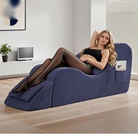 Canapé multifonctionnel en velours côtelé pour salon et balcon, fauteuil paresseux avec soutien lombaire, chaise de yoga en mousse haute densité, canapé pour couple
