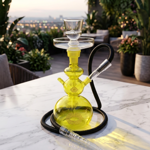 Entrega Exprés, Juego de Cachimba Chicha con Diseño de <span class=keywords><strong>Mandala</strong></span> Amarillo Neón, Pipa de Agua de Silicato Templado, Kit <span class=keywords><strong>para</strong></span> Fumar Narguile - Product Image 2