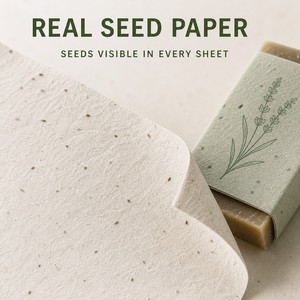 Caja de Regalo de Jabón de Papel Sembrable con Impresión Personalizada para Agradecimiento a Clientes, con Cinta Decorativa y Tarjeta de Agradecimiento, Venta al por Mayor - Product Image 3