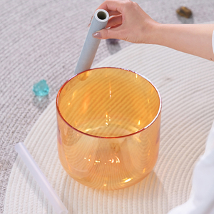 SUCCESS OEM Bol chantant en cristal de quartz transparent, couleur thé <span class=keywords><strong>doré</strong></span>, pour méditation, yoga et bain sonore, Alchimie Romantique - Product Image 4