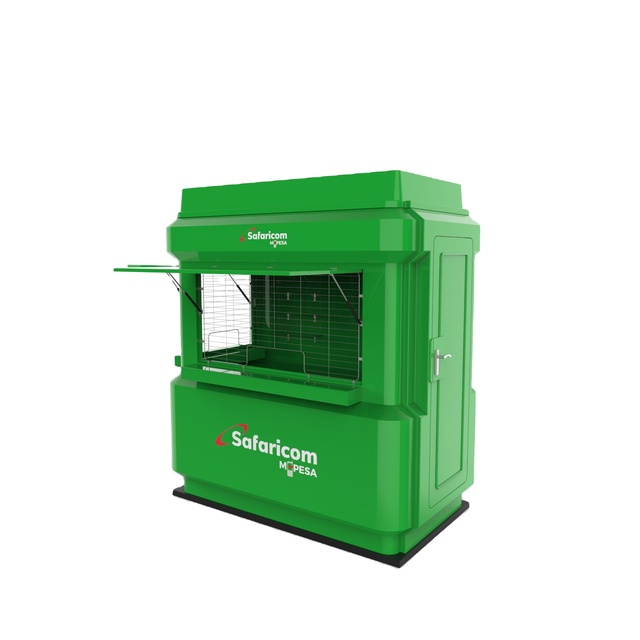 Safaricom Modular Shop Durable Fiberglass Kiosk FRP Commercial Spaces FLOWVISUAL SK08 5 Year Warranty Modern Design Customized