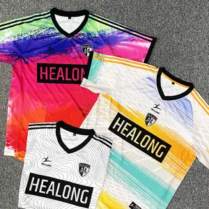 Maillot de Football personnalisé en maille respirante avec impression par Sublimation