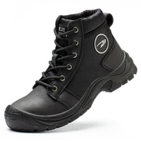 Chaussures de sécurité en cuir véritable RTS, bottes de travail à embout d'acier, unisexes, été, automne, hiver, résistantes aux perforations, usage industriel