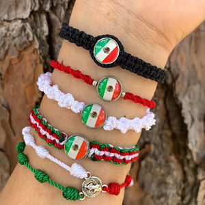 Pulsera Bandera Mexicana - <span class=keywords><strong>Viva</strong></span> México-Bandera Mexicana-Rosario - Product Image 1
