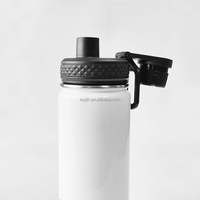 Bouteille d'eau à large ouverture avec couvercle pop-up, personnalisable par sublimation, 550 ml, en acier à double paroi, isolée, anti-fuite, Topjlh