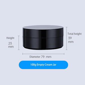 Bao Bì Mỹ Phẩm Vòng 100G Trắng Matte Jar Đen Pet Miệng Rộng Kem Chăm Sóc Da Nhựa Mỹ Phẩm Jar Có Nắp Đậy - Product Image 6