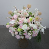 Arrangements floraux de mariage artificiels rose, blanc et vert, ensemble de fleurs en cascade artificielles pour la décoration de table et de fond de mariage